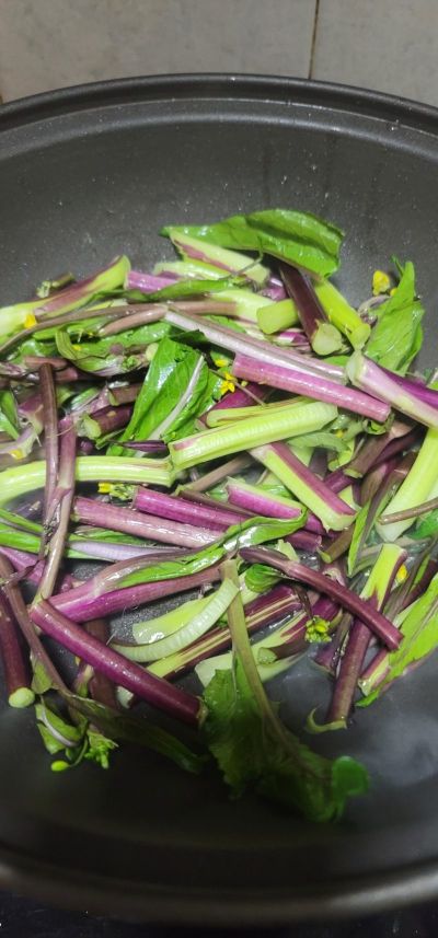 蒜末炒紫菜心的做法步骤：5