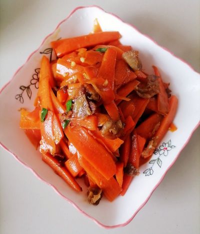 胡萝卜炒肉的做法步骤：8