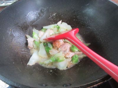 咸鸭蛋炒儿菜的做法步骤：10