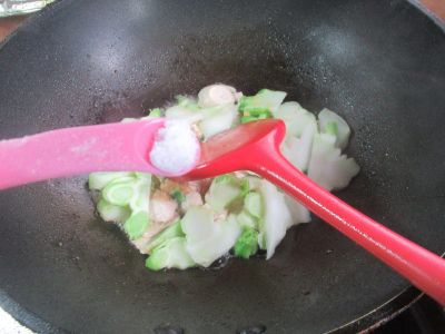 咸鸭蛋炒儿菜的做法步骤：8
