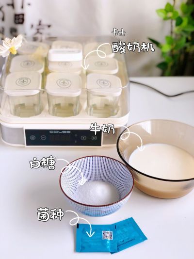 蜂蜜桂花酸奶的做法步骤：1