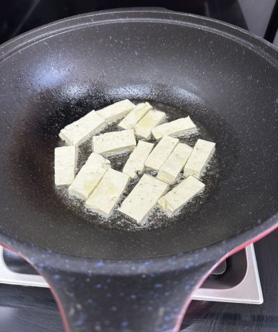 小白菜炒豆腐的做法步骤：4