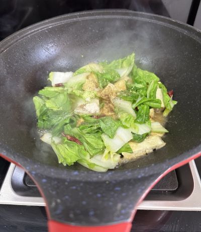 小白菜炒豆腐的做法步骤：7