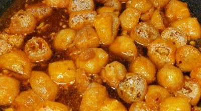 爆汁油豆腐的做法步骤：7