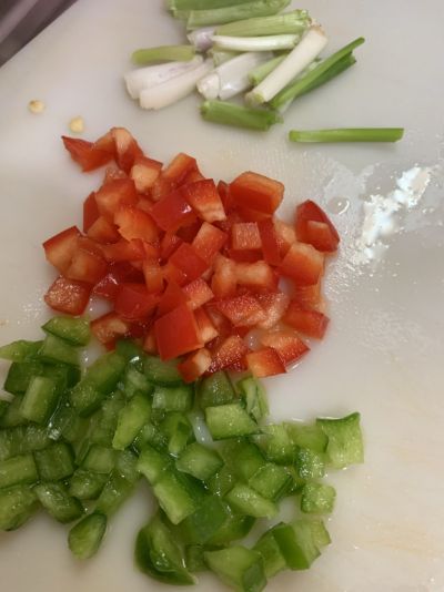 南瓜土豆肉末蓋飯的做法步骤：4