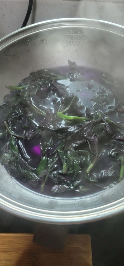 蒜香紫背菜的做法步骤：5